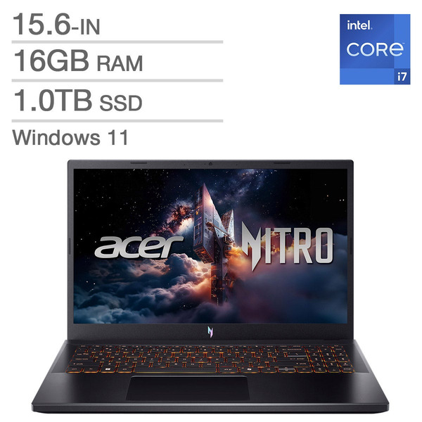 Acer 8GB NVIDIA GeForce Intel Core i7-13620H 16GB RAM 1TB SSD 15.6" Nitro Gaming Laptop