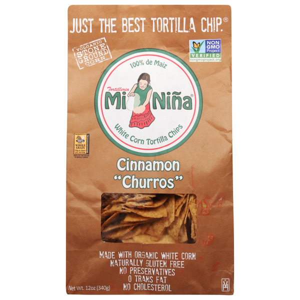Mi Nina Tortilla Chips, Cinnamon Churros, White Corn Same-Day