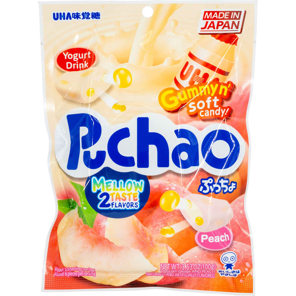 Rchao Puchao Chewy Candy Yogurt Drink & Peach Yogurt Drink Gummy'n Soft Candy!
