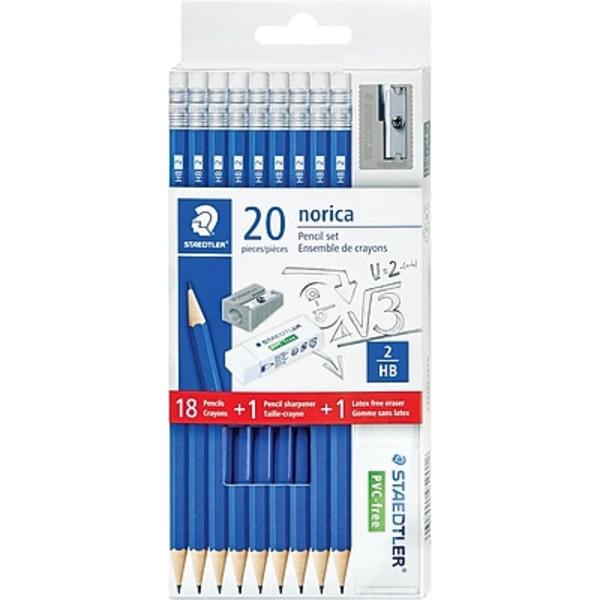 STAEDTLER Norica Pre Sharpened 2mm Medium Lead Wooden Pencils
