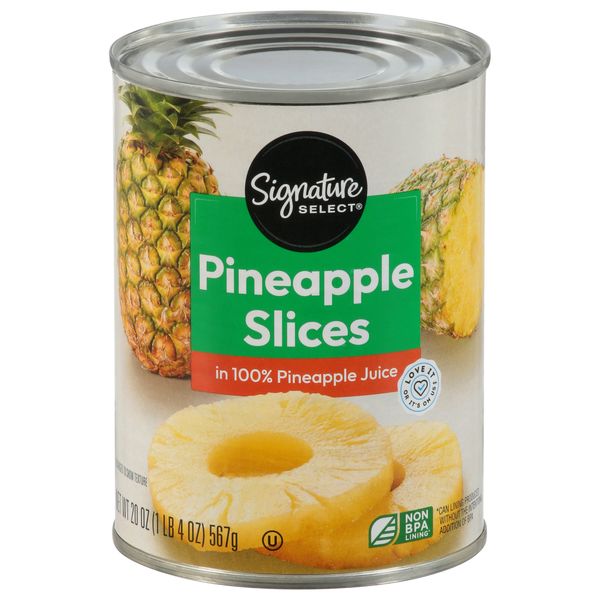 Signature SELECT Pineapple, Slices, in 100% Pineapple Juice