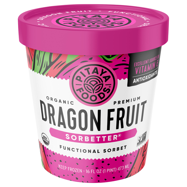 Pitaya Foods Organic Premium Sorbetter Dragon Fruit Sorbet Same