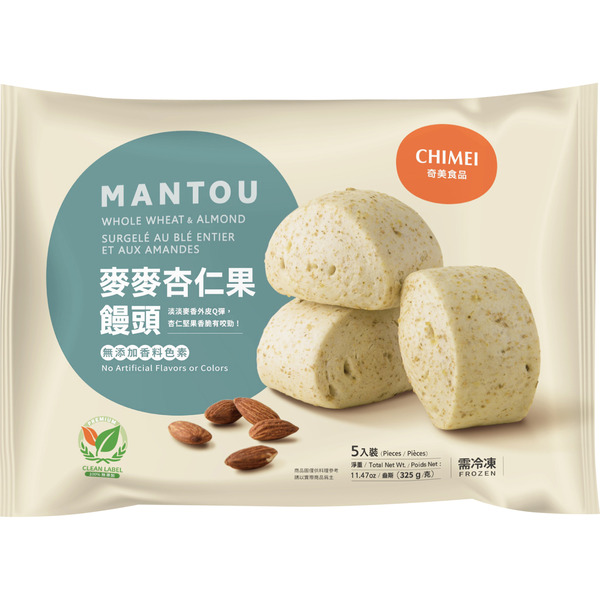 ChiMei Frozen Whole Wheat Almond Mantou