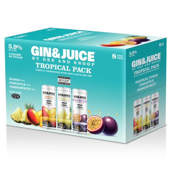 Gin & Juice By Dre and Snoop Tropical Pack Same-Day Delivery