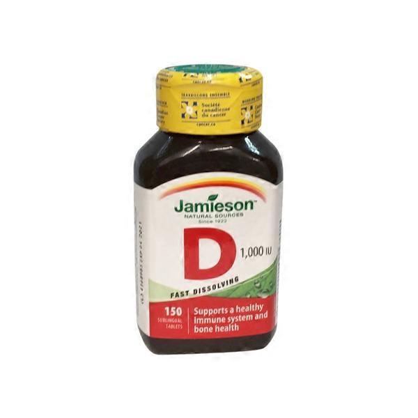 Jamieson 25 mcg/1,000 IU Vitamin D Fast Dissolving Sublingual Tablets
