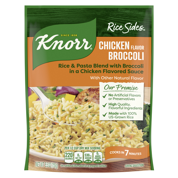 Knorr Rice Sides Chicken Broccoli With Long Grain Rice And Vermicelli Pasta