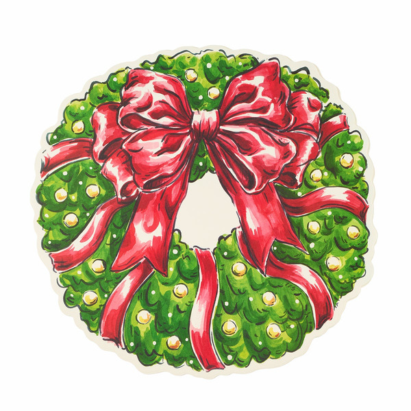 Hester & Cook Die Cut Holiday Wreath Placemat