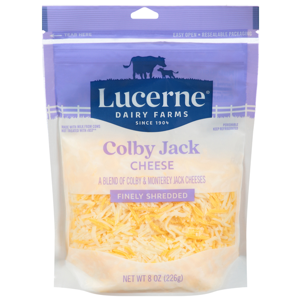 Lucerne Cheese, Finely Shredded, Colby Jack