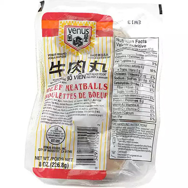 Venus Frozen Beef Meat Balls