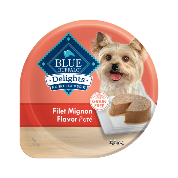 Blue Buffalo Delights Small Breed Wet Dog Food Cup, Filet Mignon Flavor