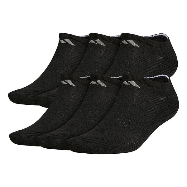 adidas Big & Tall adidas 6-pack No Show Socks, Men's, Size: 12-15, Black