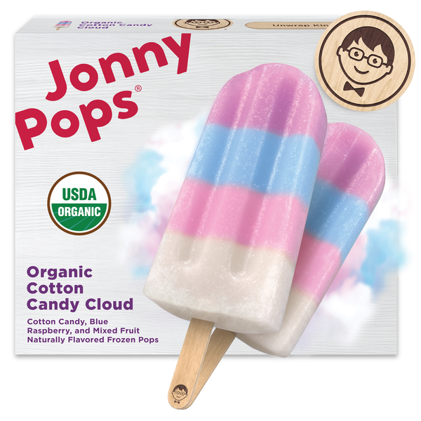 JonnyPops Organic Cotton Candy Cloud Frozen Pops Same-Day Delivery