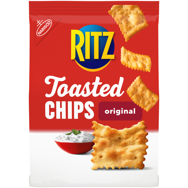 Ritz Toasted Chips Original Crackers, Party Snacks 8 oz Same