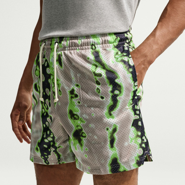 Nike Men's Dri-FIT Standard Issue Allover Print 5" Practice Mesh Shorts, S - Cream II