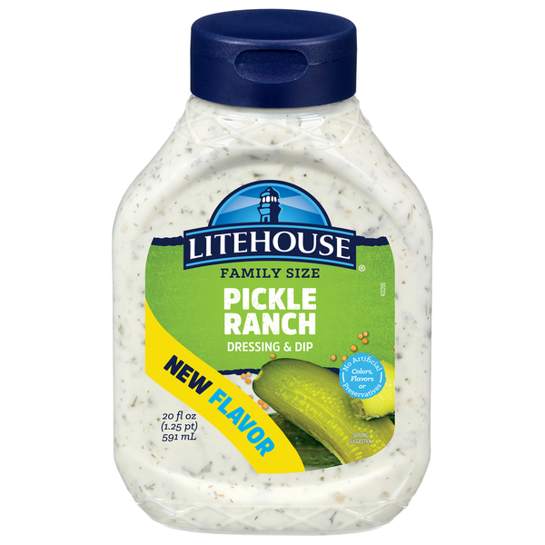 litehouse ranch dressing Pickle & Dip Family Size Litehouse pickle COLOR:BLUE GLASS color-purple Backless Cocktail Dresses for Convenience Packed with Flavor