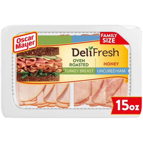 Oscar Mayer Deli Fresh Oven Roasted Turkey & Honey Ham Lunch Meat