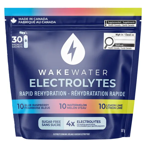 WakeWater Electrolytes Rapid Rehydration Drink Mix Variety Pack