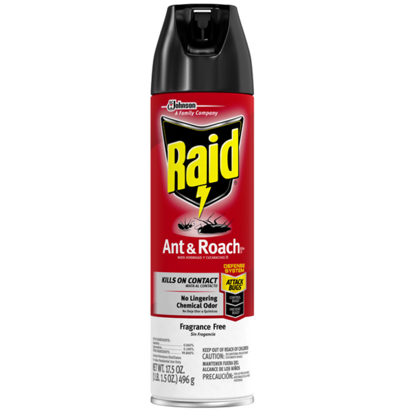 Raid - Ant & Roach Killer Spray - 12/17.5 oz Can