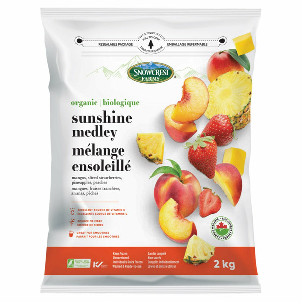 Snowcrest Foods 4 Fruit Blend Organic Sunshine Medley