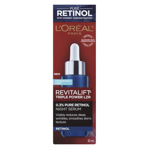 L'Oreal オパール 美容液 Loreal Paris Revitalift Triple Power Lzr Night Serum Same-Day