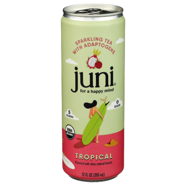 Juni Organic Tropical Sparkling Tea With Adaptogens