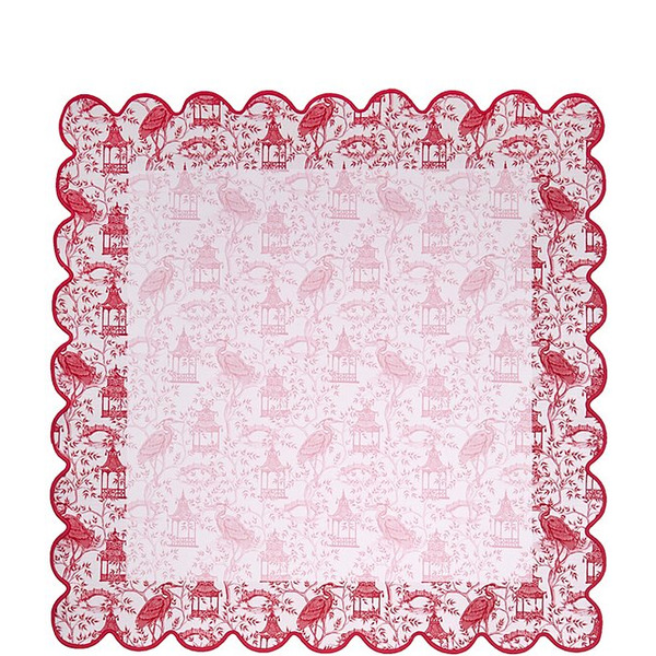 Southern Living Pink Heron Birds and Lattern Mahjong Mat
