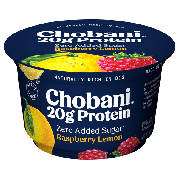 Chobani Zero Added Sugar Lowfat Raspberry Lemon Yogurt Same-Day