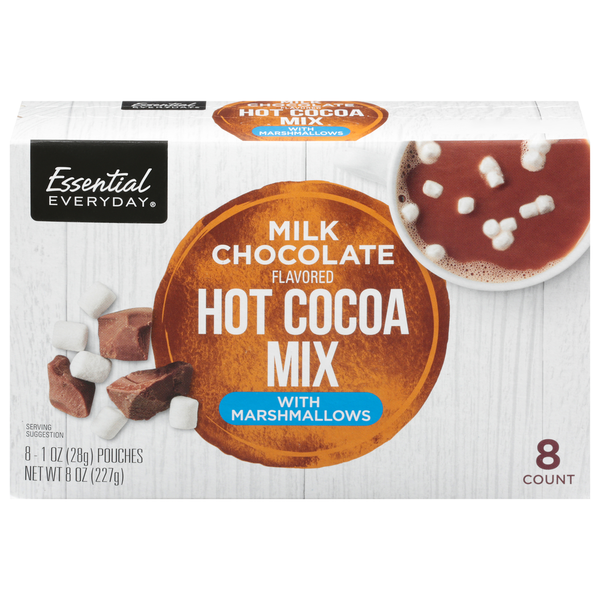 Essential Everyday Hot Cocoa Mix, with Marshmallows, Milk