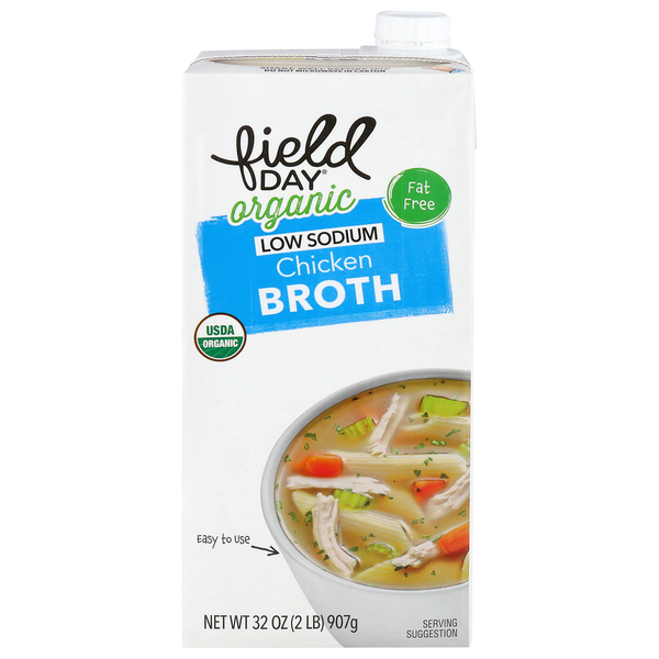 FIELD DAY Organic Fat Free Low Sodium Chicken Broth