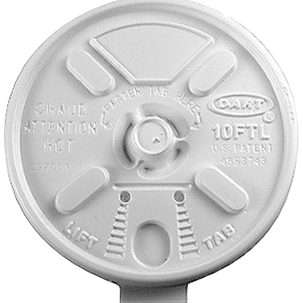 Dart - 10FTL - Lift-N-Lock Lid for 10 oz Foam Cup - 1000 ct