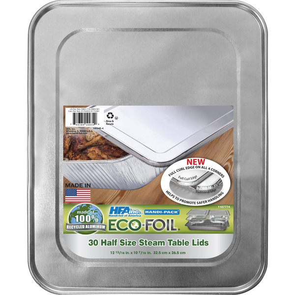 HFA inc. Eco-Foil Aluminum Steam Table Lid, Half Size, 30 ct Same