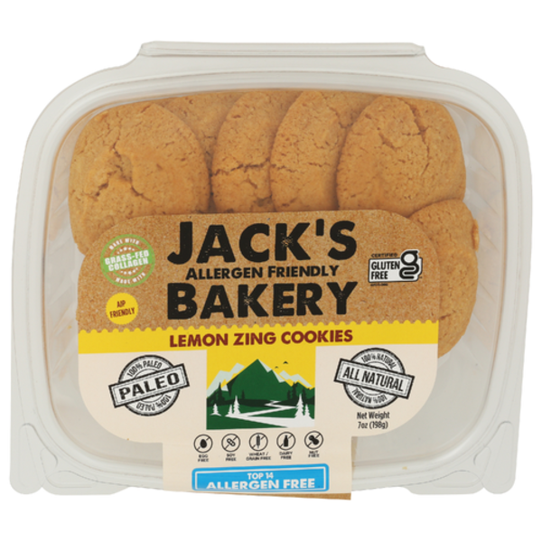 Jack's Allergen Friendly Bakery Lemon Zing Paleo Cookies Same-Day