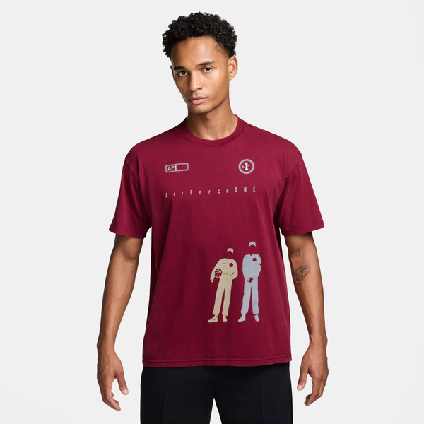 Nike Men's Sportswear Air Force One Graphic T-Shirt, S - Team Red