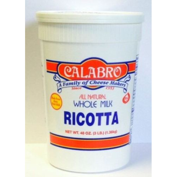 Calabro - Whole Milk Ricotta Cheese - 3 lbs Delivery or Pickup ...