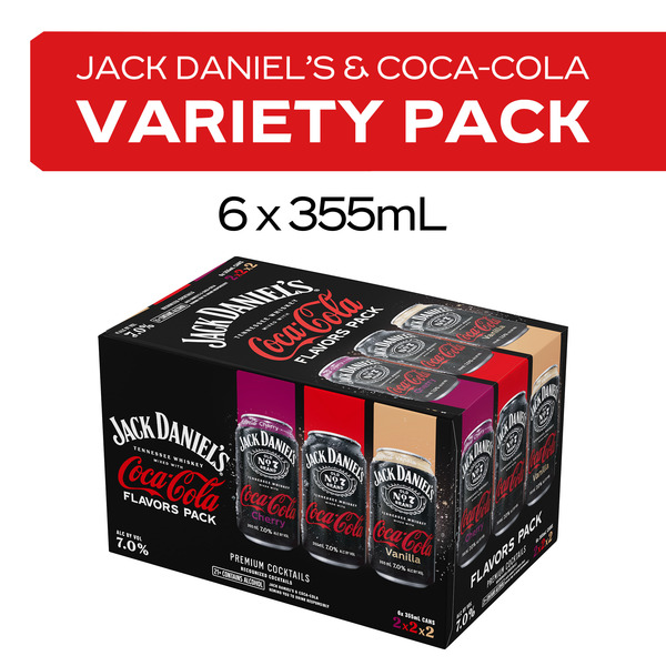 Jack Daniel's Tennessee Whiskey and Coca-Cola Flavors Variety Pack