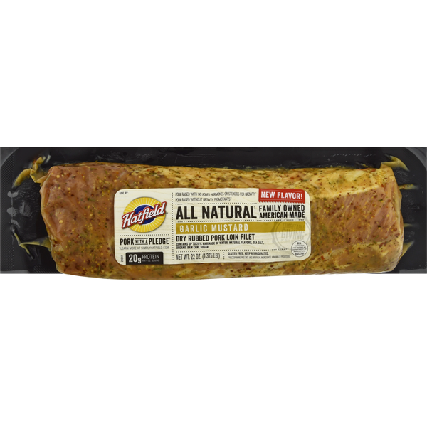 Hatfield Pork Loin Filet, Garlic Mustard, Dry Rubbed (22 oz) Instacart