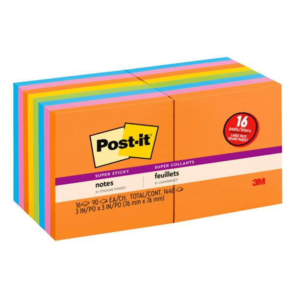 Post-it Rio de Janeiro Super Sticky Notes - 3" x 3"