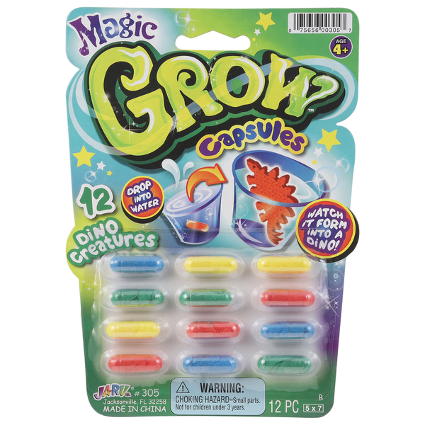 No.3179 l Magic TG 40g 3個 Ja-Ru Magic Grow Capsules, Dino Creatures, Age 4+ Same-Day