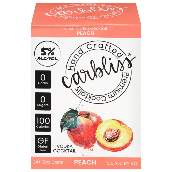Carbliss Peach Vodka Cocktail Same-Day Delivery or Pickup | Cash