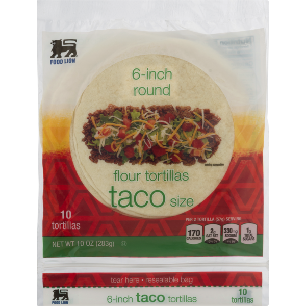 Food Lion Tortillas, Flour, Taco Size, Envelope (10 oz) Instacart