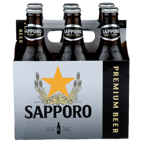 Sapporo Imported Beer 6 Pack Bottles Same-Day Delivery or Pickup
