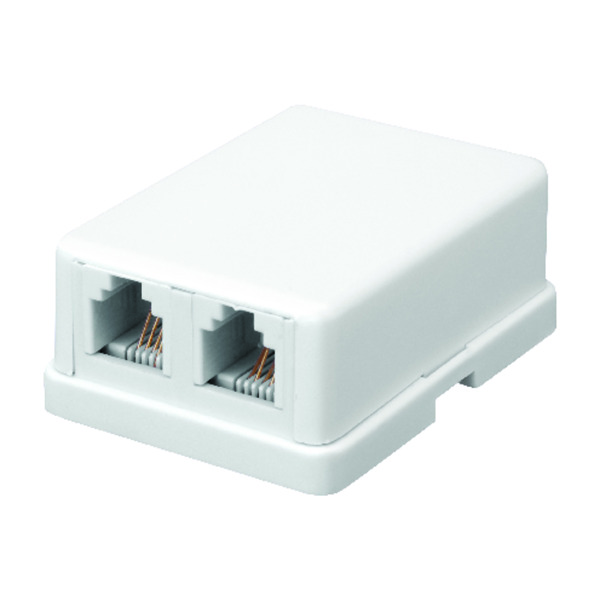 Vanco Surface-Mount 2-Jack Phone Jack