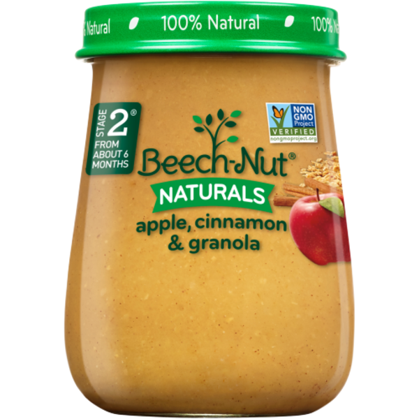 Beech-Nut Naturals Stage 2 Baby Food, Apple & Granola, 4 oz Jar