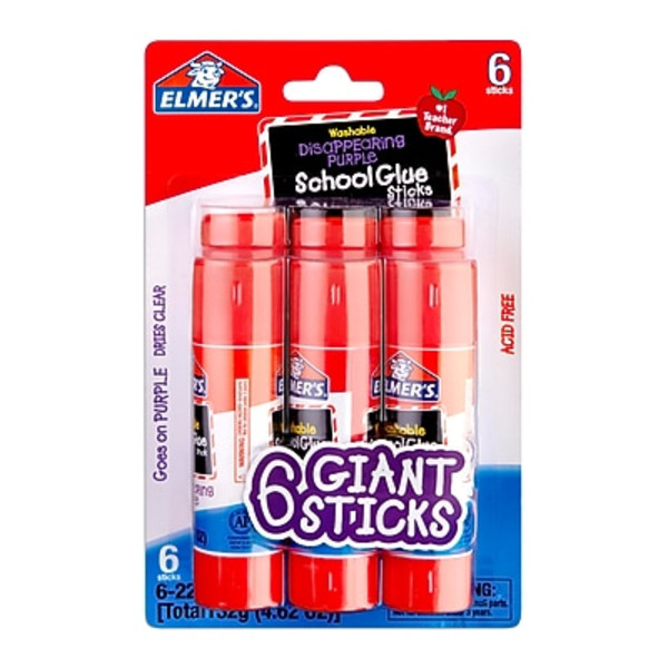 Elmer's School Glue Permanent Clear Glue Sticks