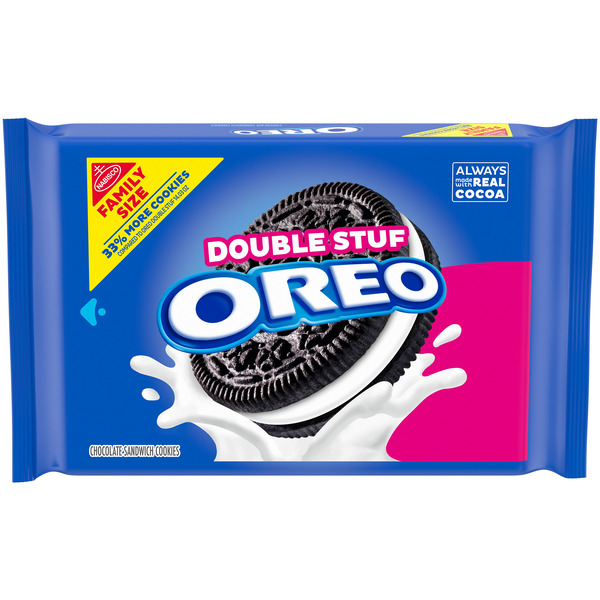 Oreo Double Stuf Chocolate Sandwich Cookies, Family Size 18.71 oz