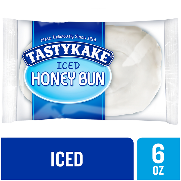 TastyKake Iced Honey Bun, Individually Wrapped Pastry Snack Same