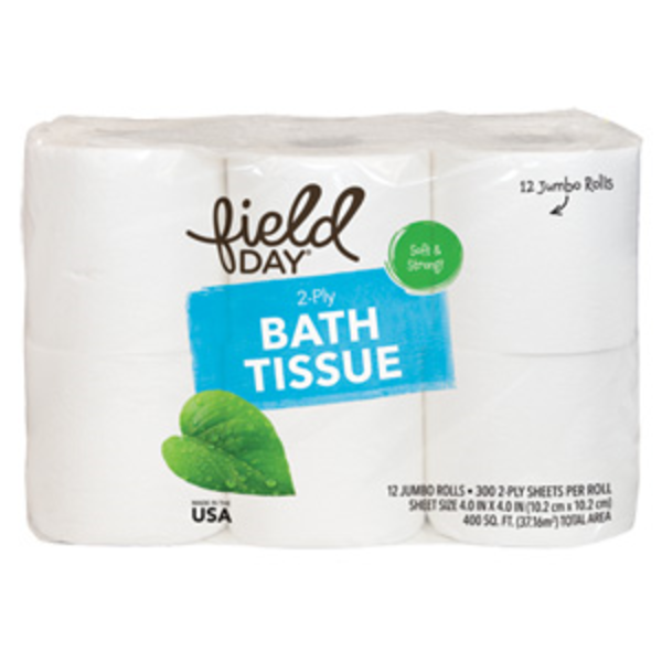 FIELD DAY 2-Ply Jumbo Rolls Bath Tissue