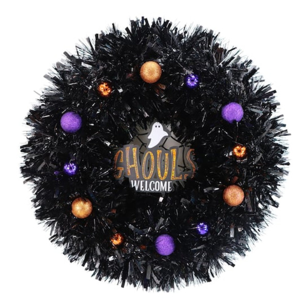 Ashland Ghouls Welcome Tinsel Wreath