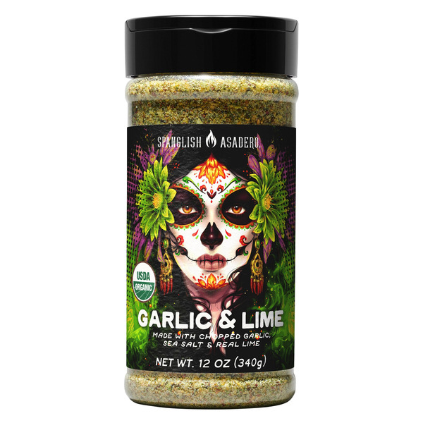 Spanglish Asadero Organic Garlic & Lime Seasoning, 12 oz
