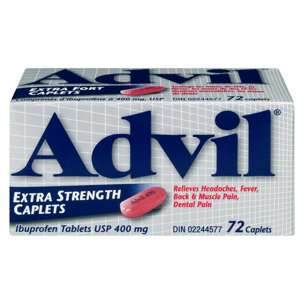Advil Extra Strength Caplets For Headaches And Pain Relief, 400 Mg ...